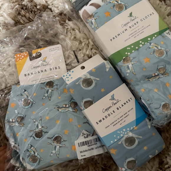 Copper Pearl baby burp clothes. - Picture 2 of 2